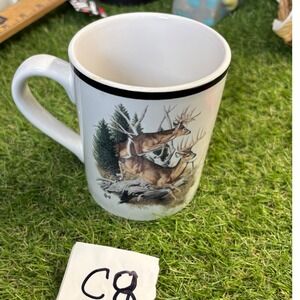 Realtree AP Camo Coffee Mug‎ Deer Buck Stag Hunting Forest Black Trim 12 oz